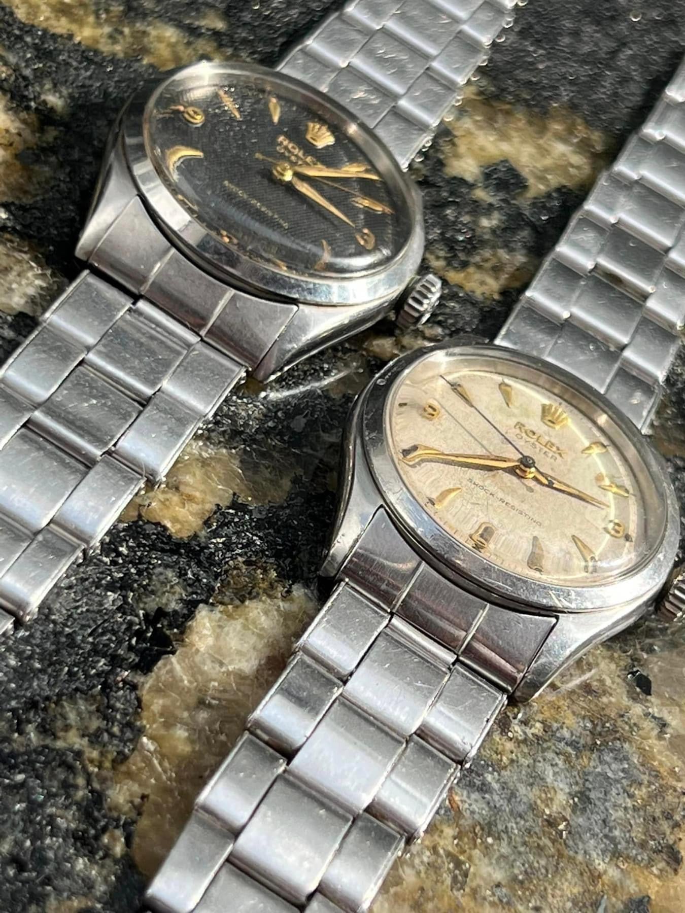 Rolex 369 Gold Indexed Arabic Font Dial Pair