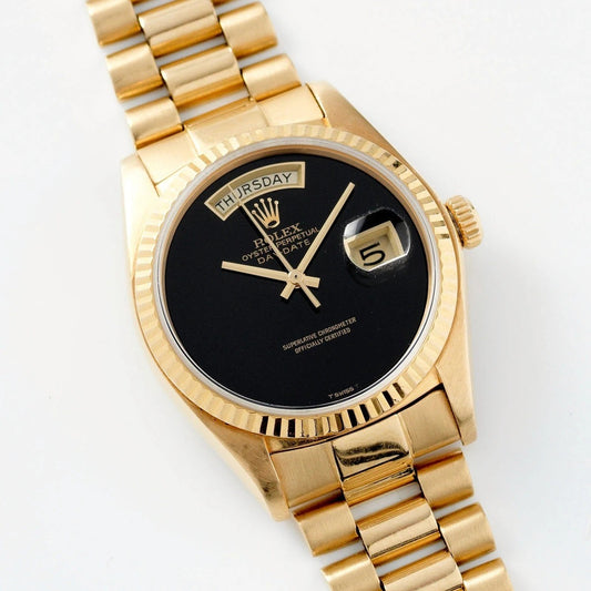 Rolex Day-Date 18038 Onyx Dial 36mm